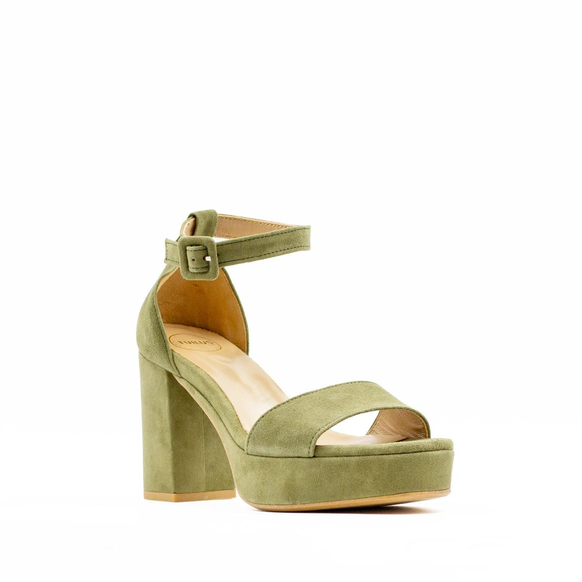 Porto Khaki Heeled Sandal