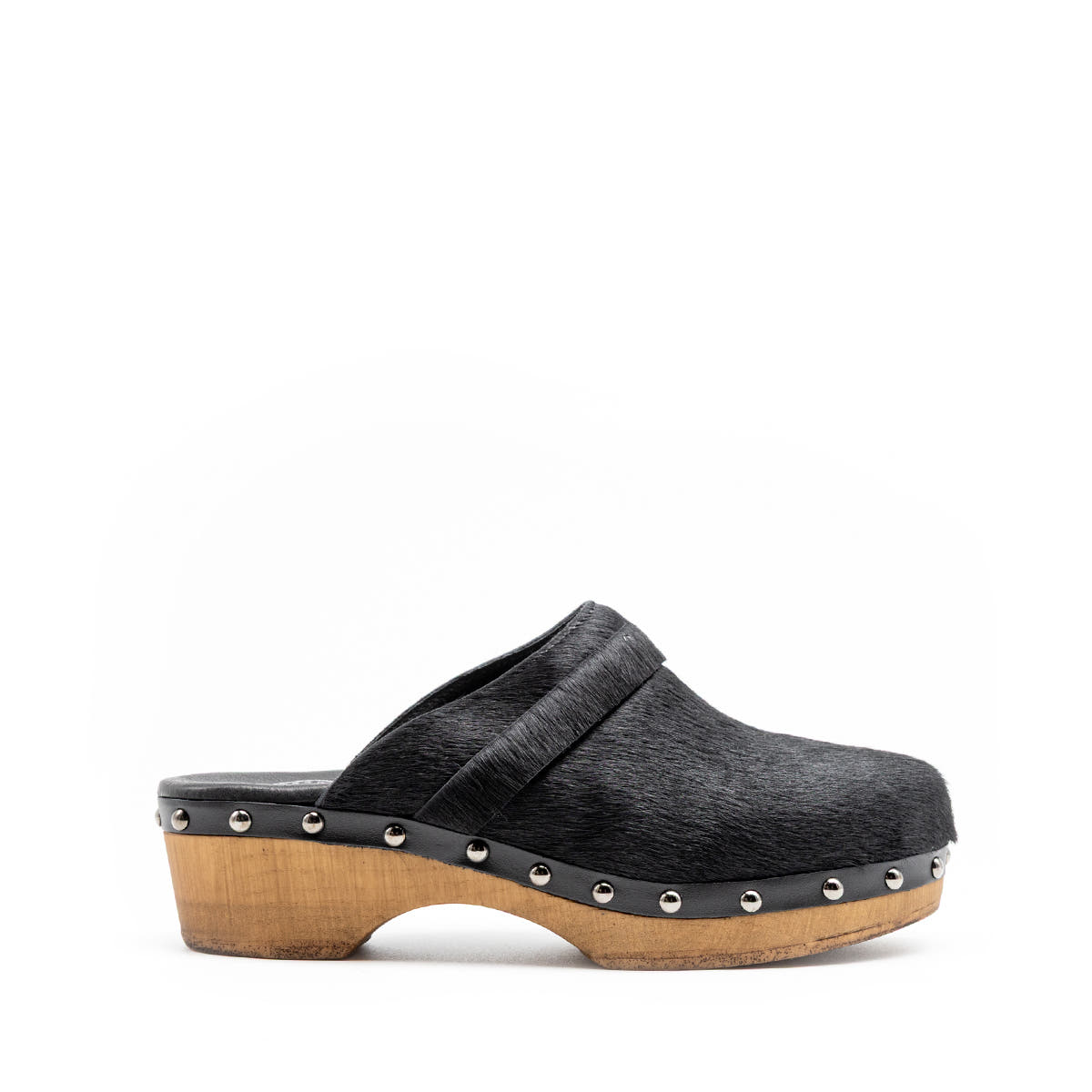 Zuecos Bolonia Pelo Negro Tuilus
