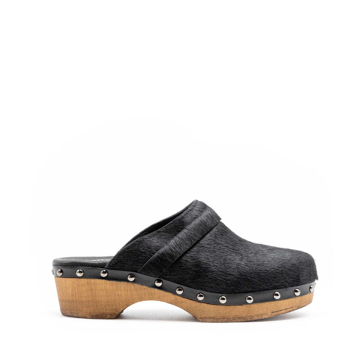 Zuecos Bolonia Pelo Negro Tuilus