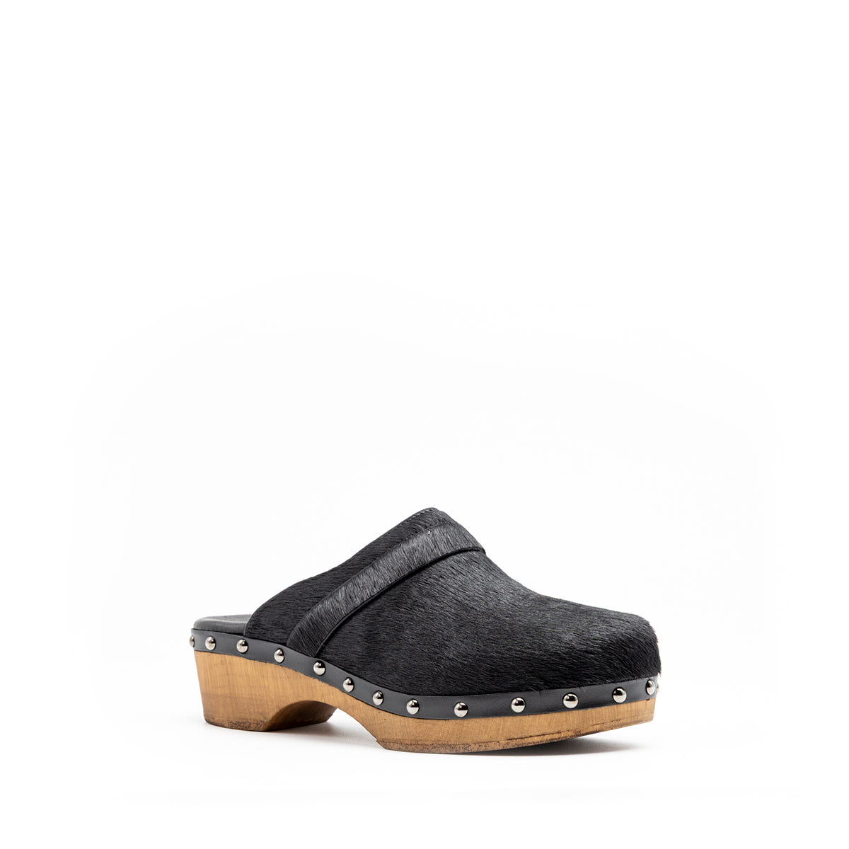 Zuecos Bolonia Pelo Negro Tuilus