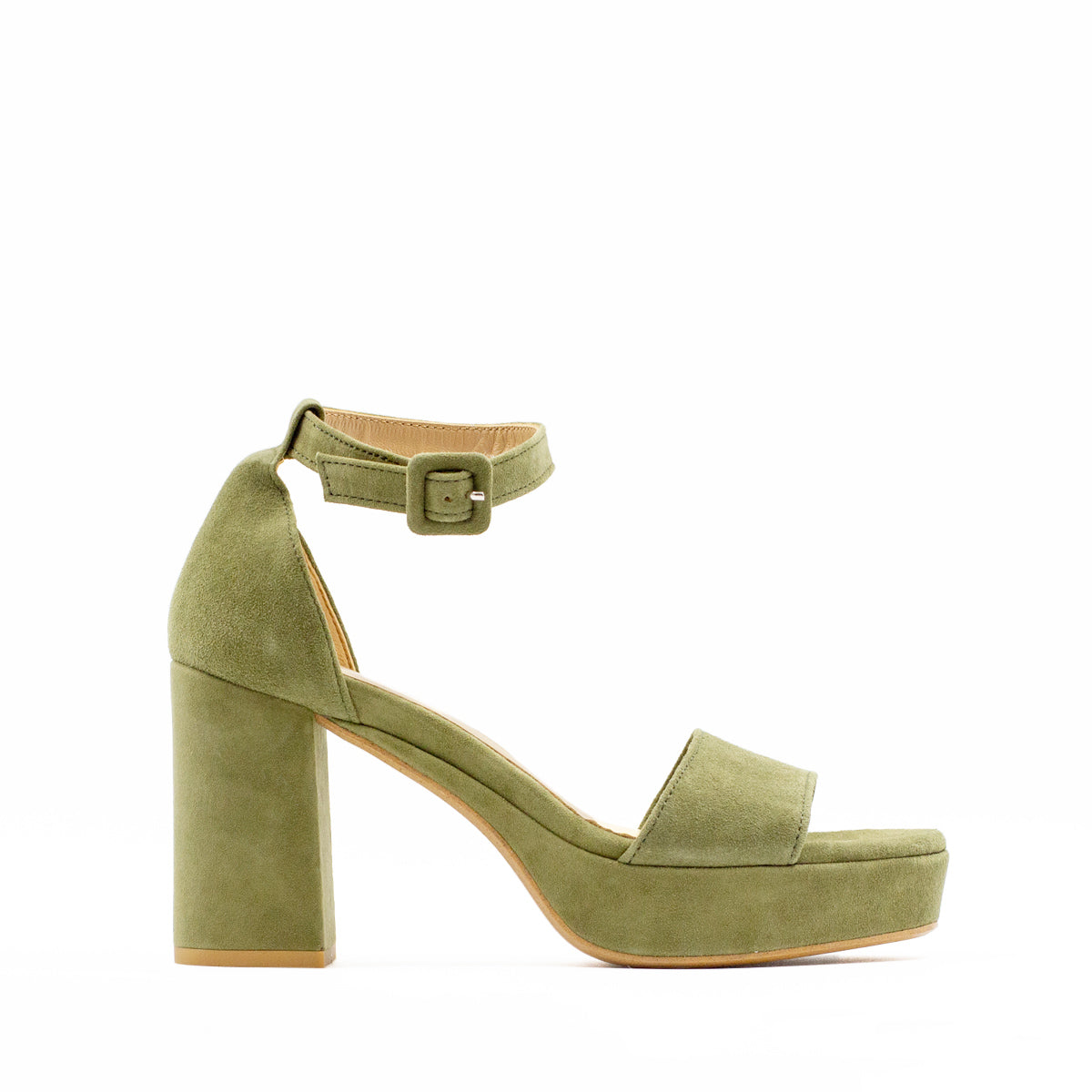 Porto Khaki Heeled Sandal