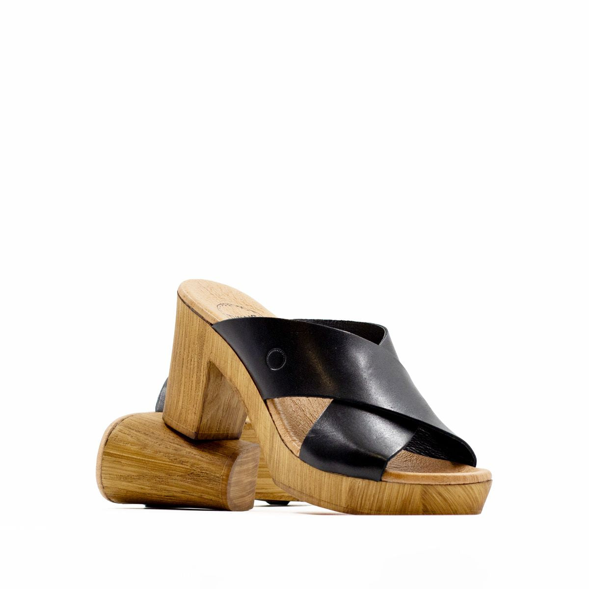 Madrid Cross Leather Clogs