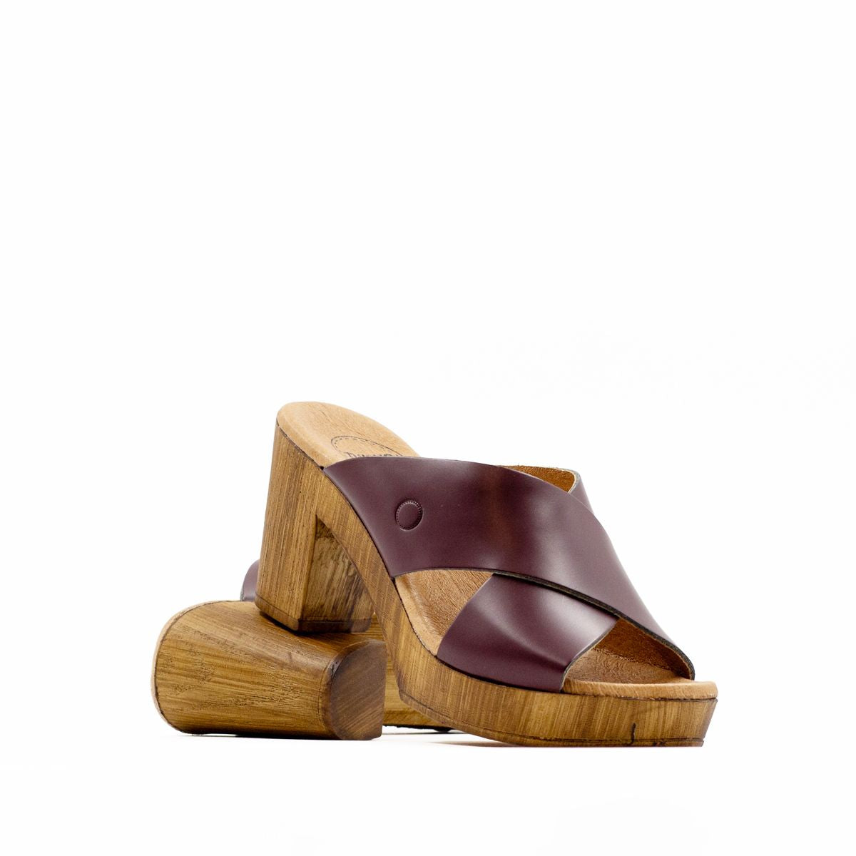 Madrid Cross Leather Clogs