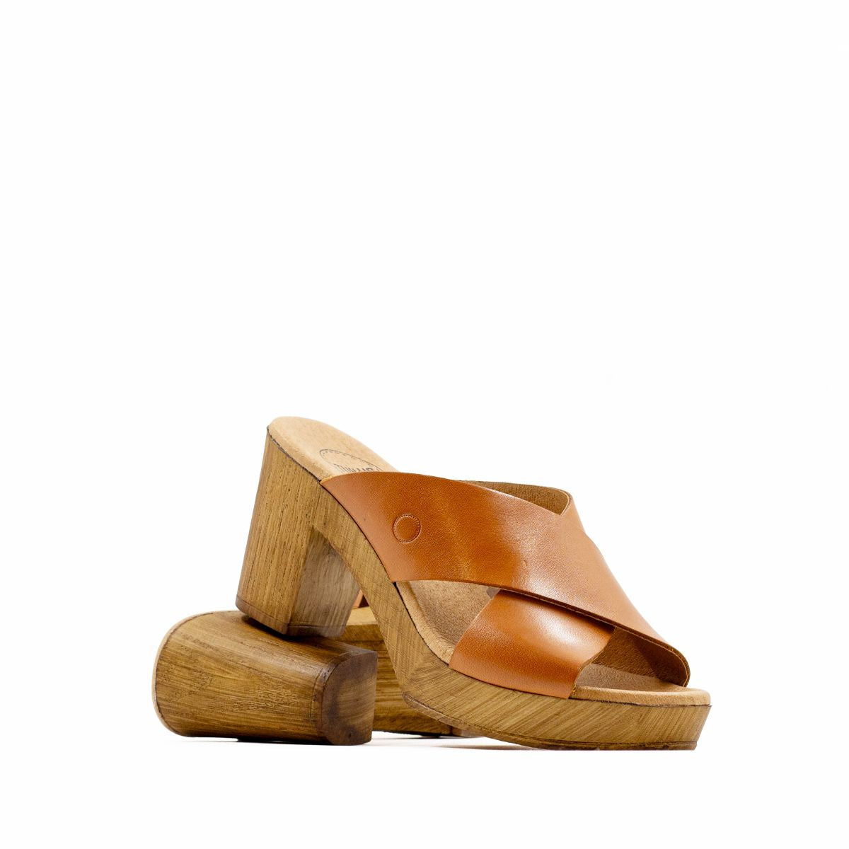 Madrid Cross Leather Clogs