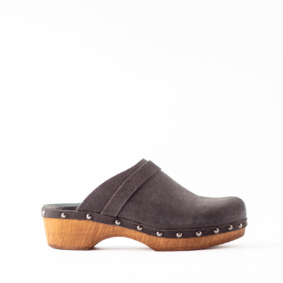 Bologna Split Suede Clog Smoke