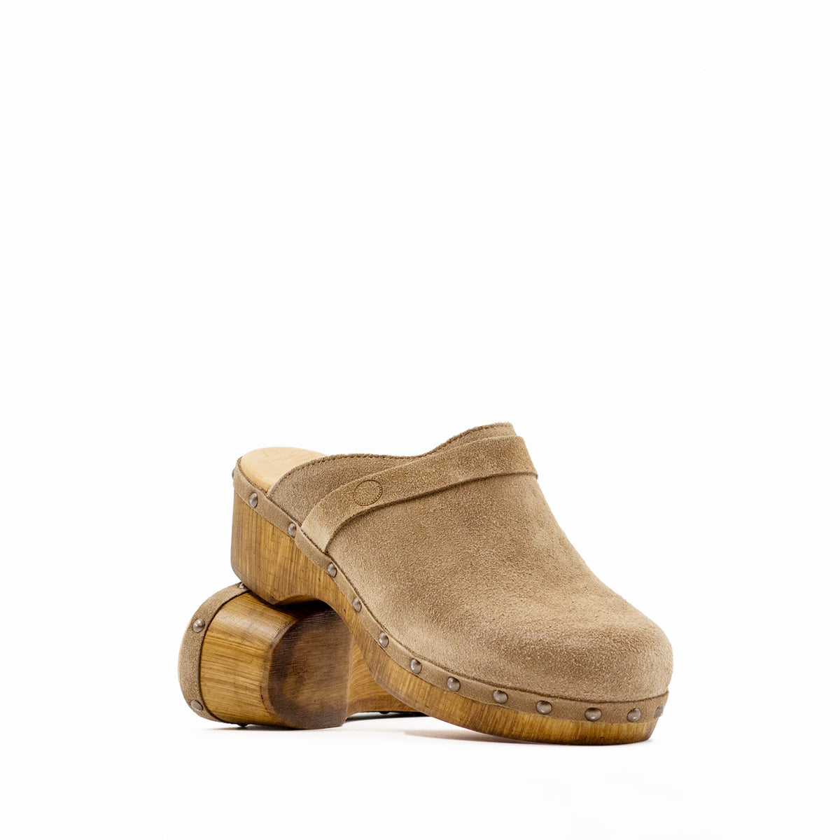 Bologna Suede Mink Clog