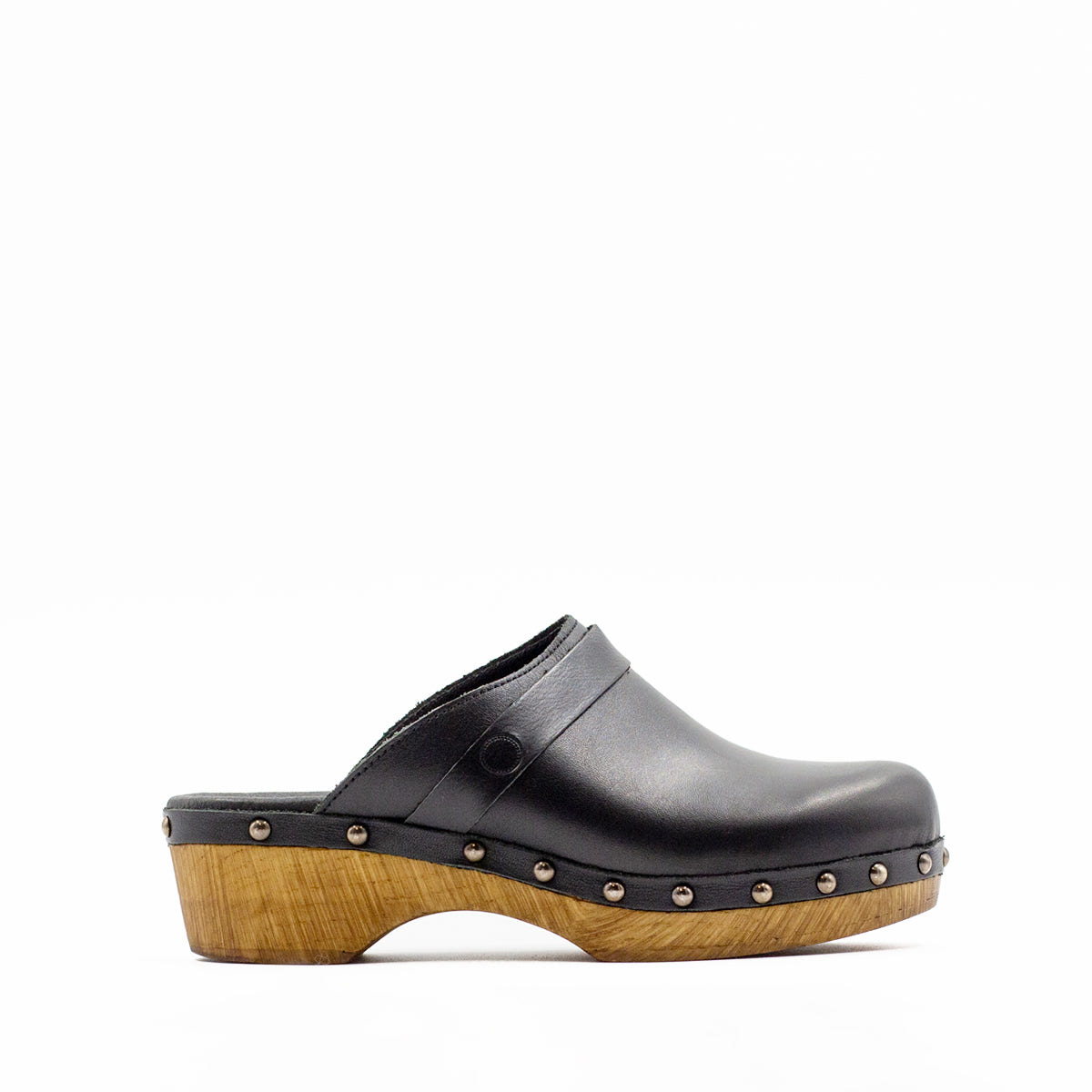 Zueco Bolonia Piel Negro Tuilus