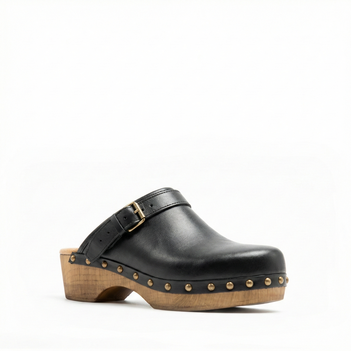 Zueco Bolonia Turn Piel Negro Tuilus