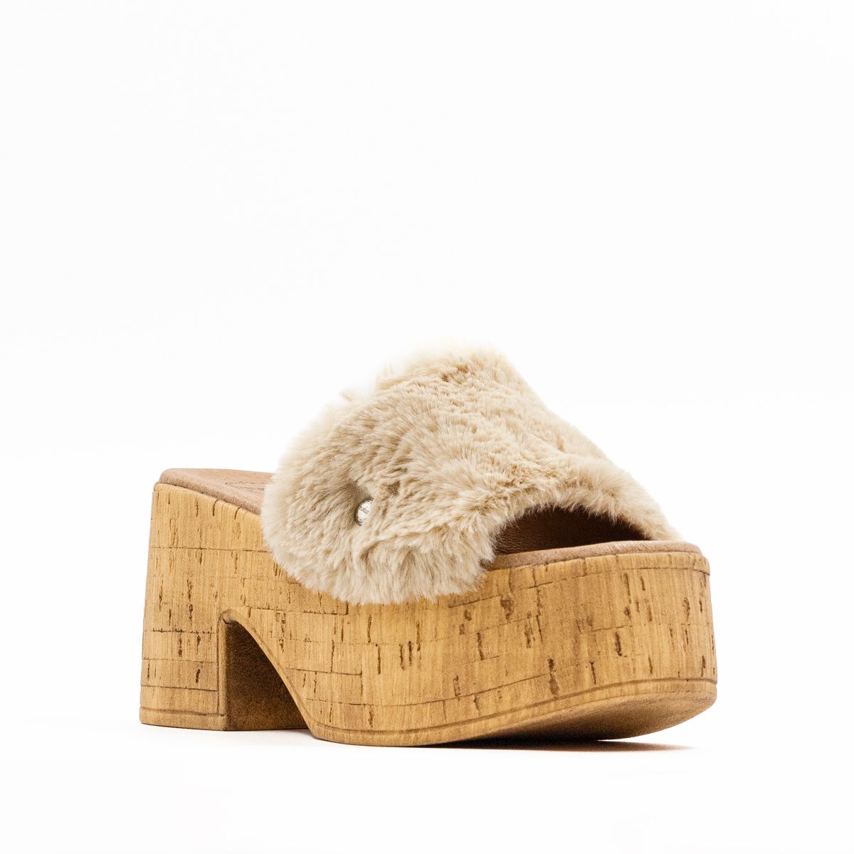 Sandàlia Plataforma Toscana Furby Beige