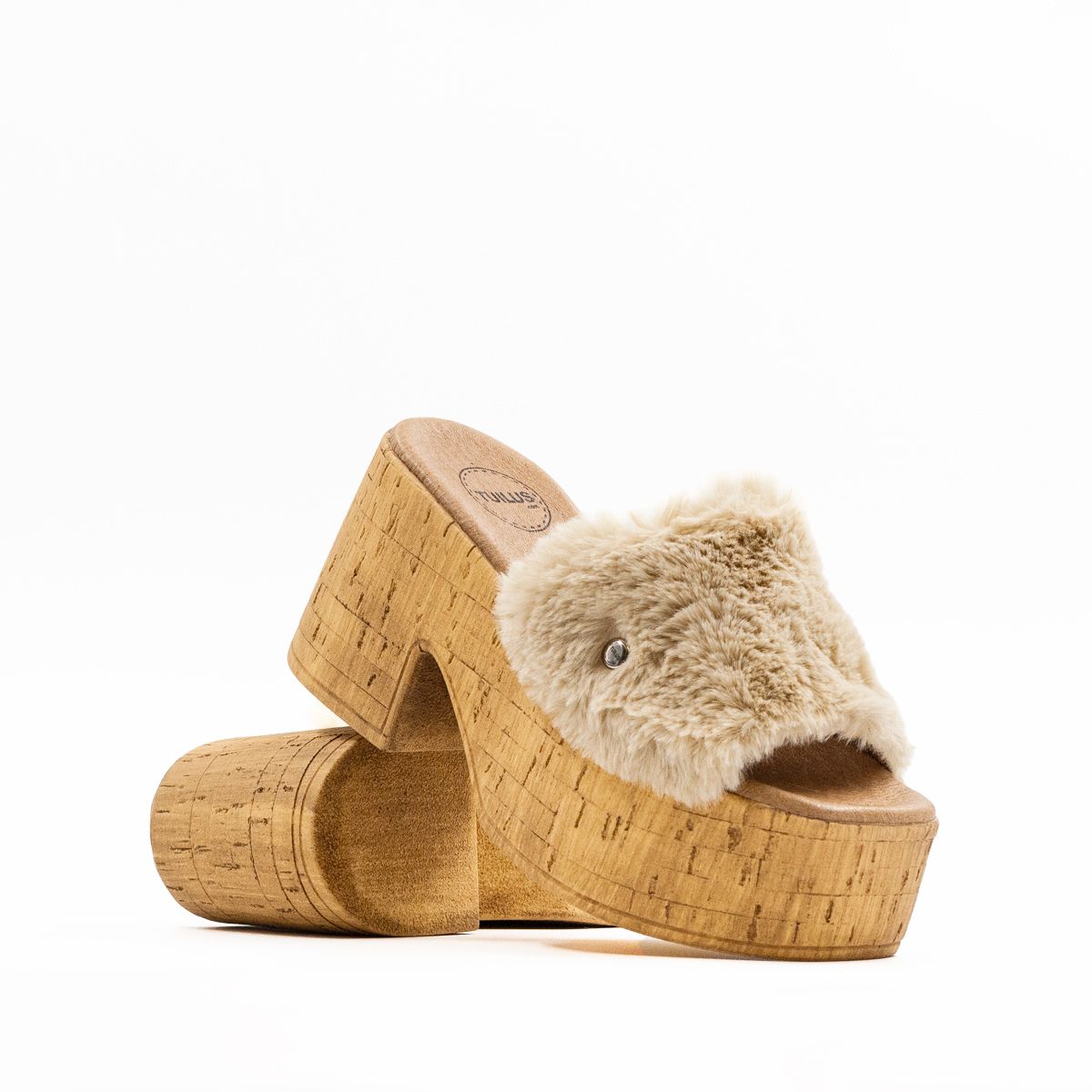 Sandàlia Plataforma Toscana Furby Beige