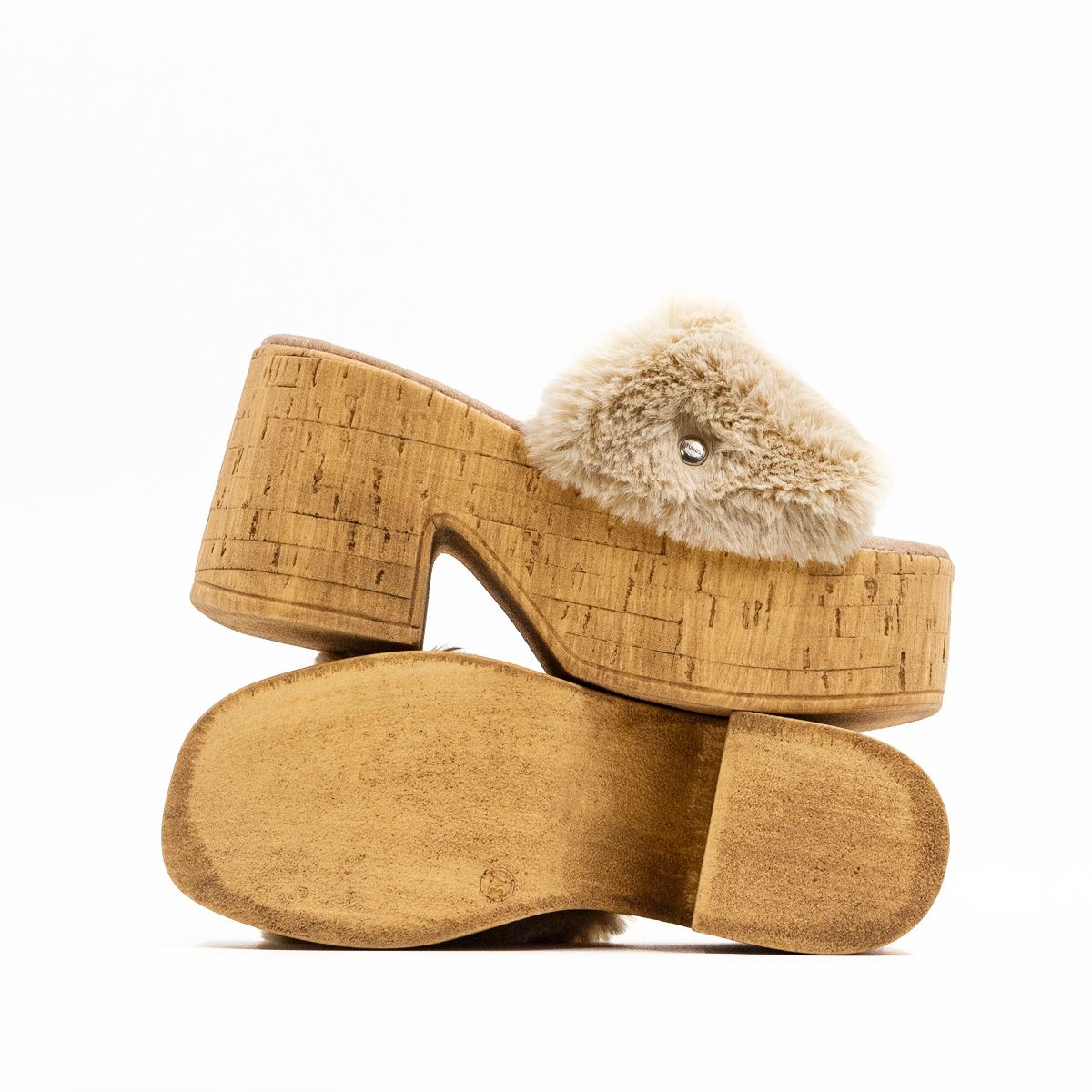 Sandàlia Plataforma Toscana Furby Beige