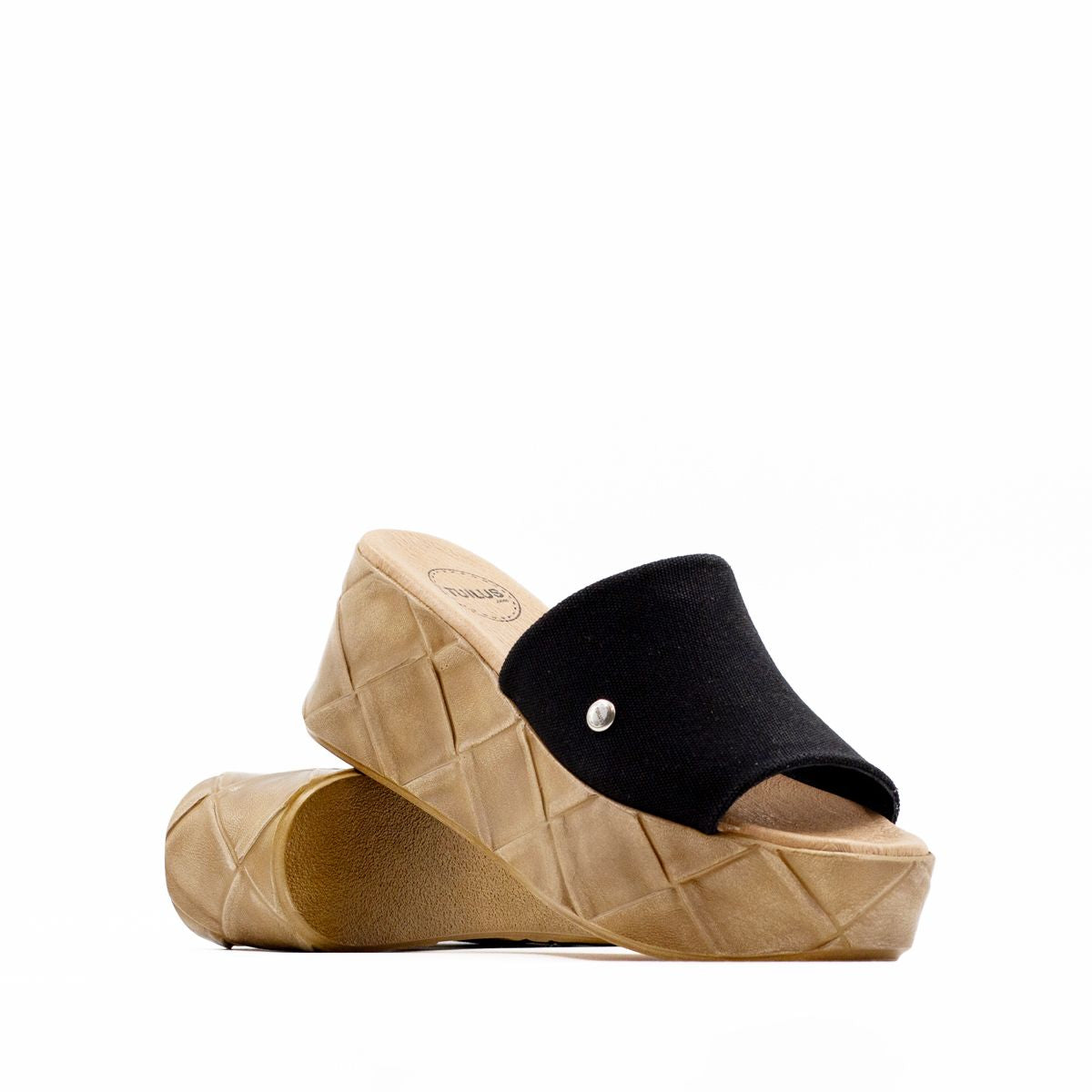 Black Macao Platform Sandal