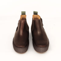 Mundaka Stripe Chocolate Leather Ankle Boot