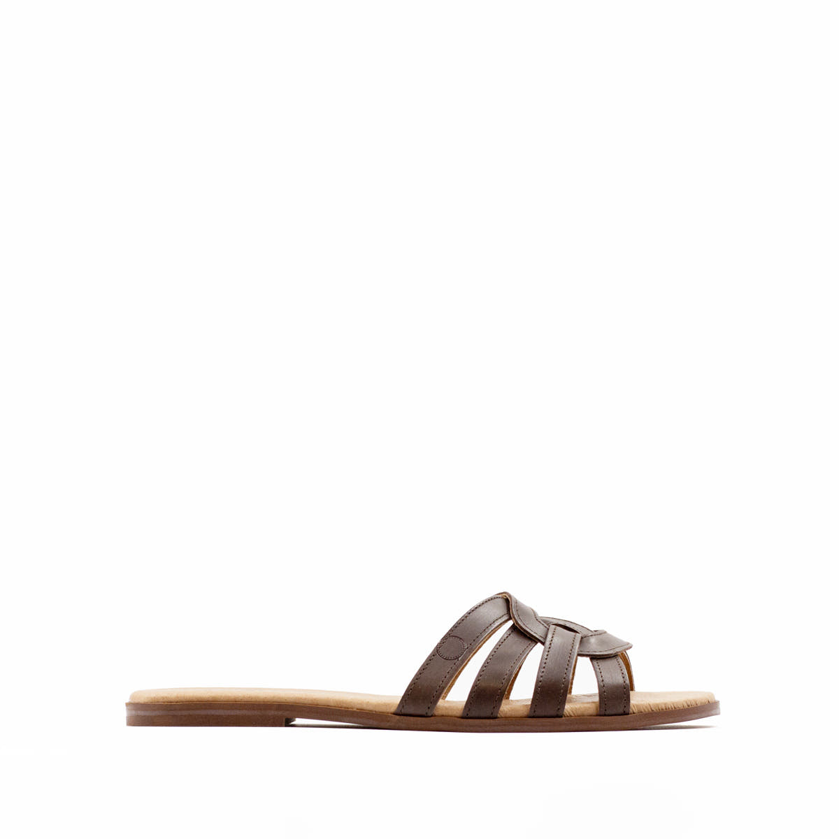 Sandalia Plana Mar Chocolate Tuilus