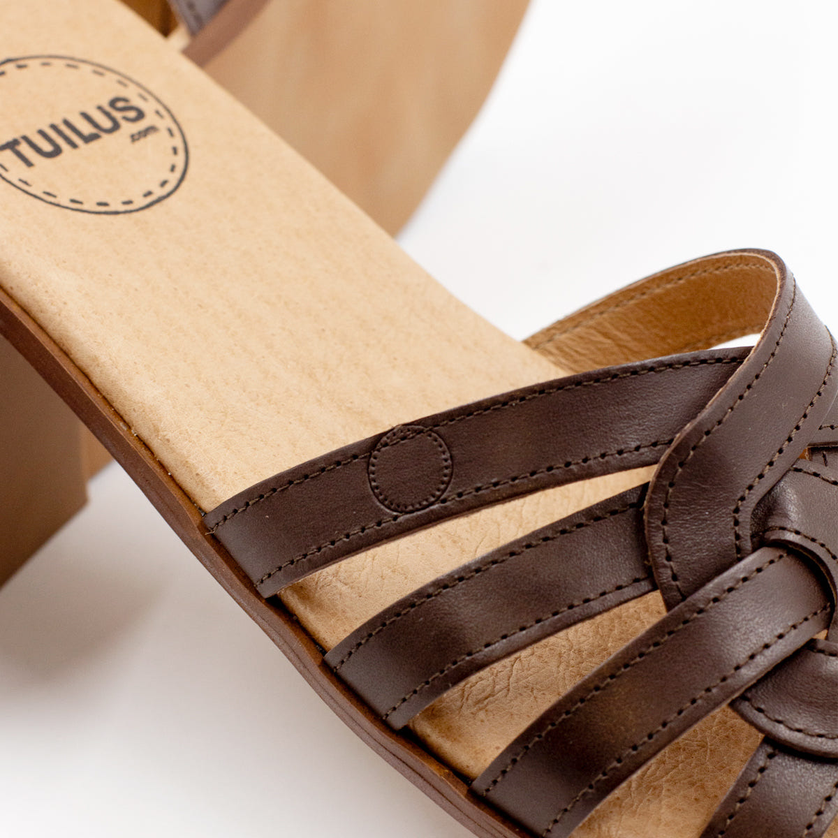 Sandalia Plana Mar Chocolate Tuilus