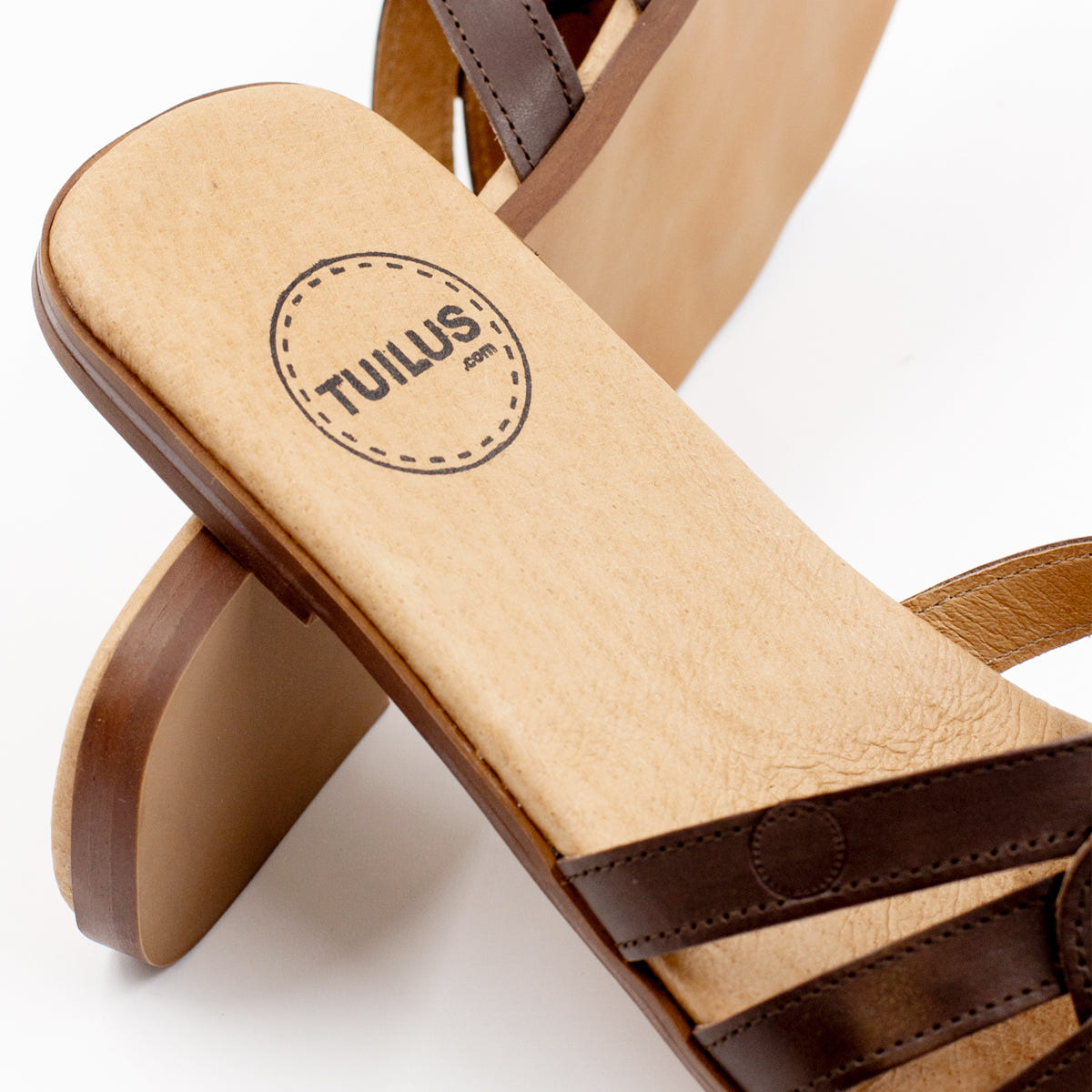 Sandalia Plana Mar Chocolate Tuilus