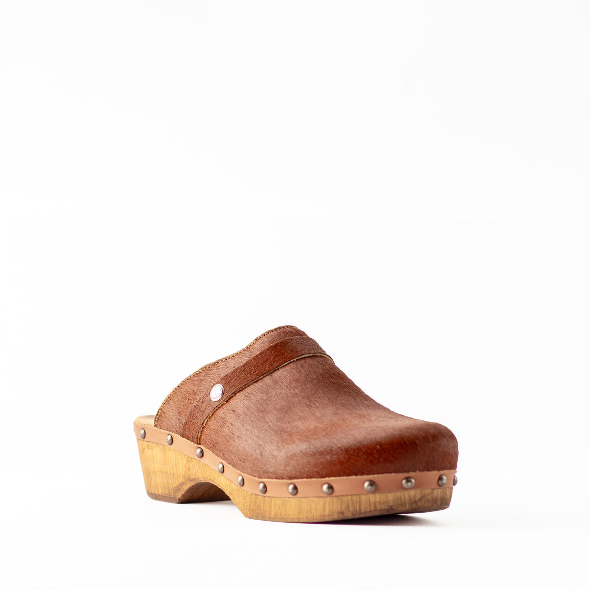 Cognac Hair Bologna Clog