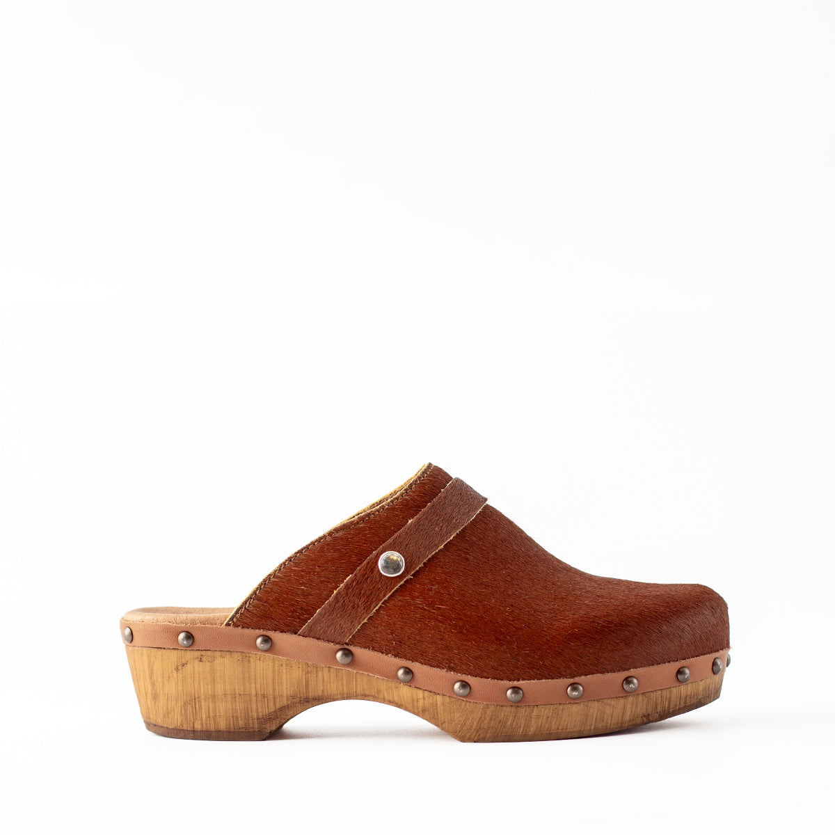 Cognac Hair Bologna Clog