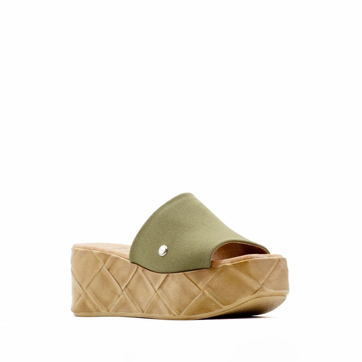 Macao Olive Platform Sandal 