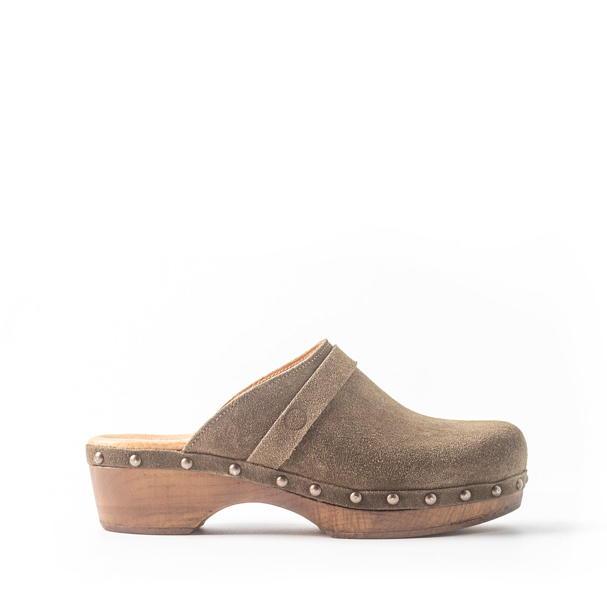 Military Split Leather Bologna Clog